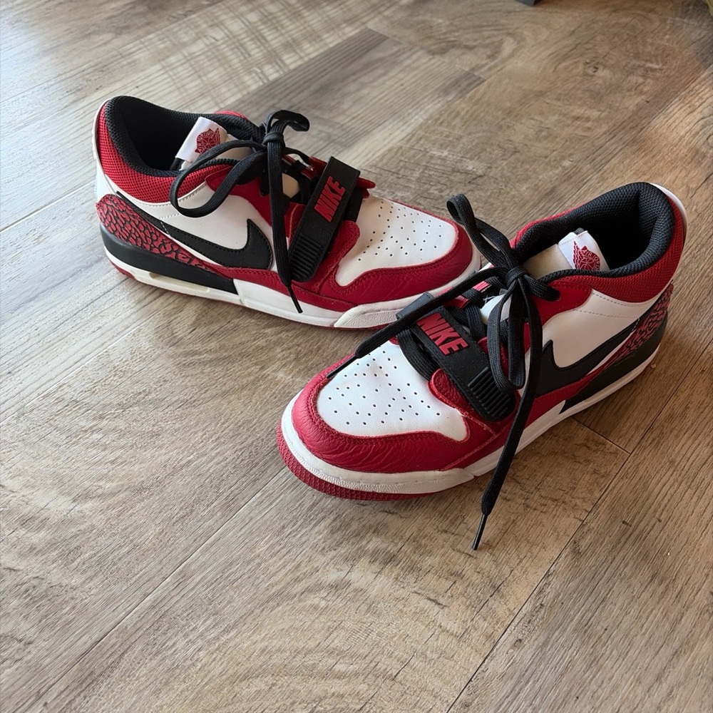 Nike Air Jordan Red and White Sneakers